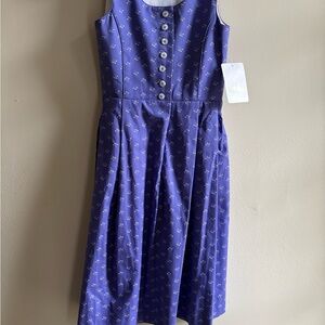 Wenger Purple Sleeveless Floral Button-Front Dress
